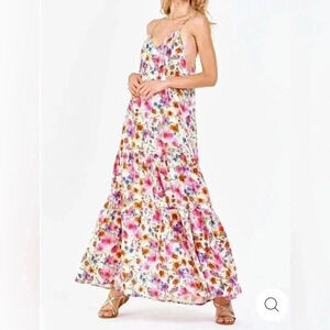 Dear John/Anthropologie Women's M Ryo Strap Halter Maxi Dress Garden Party NWT!!